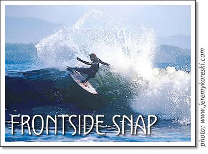 tofino surfing: frontside snap