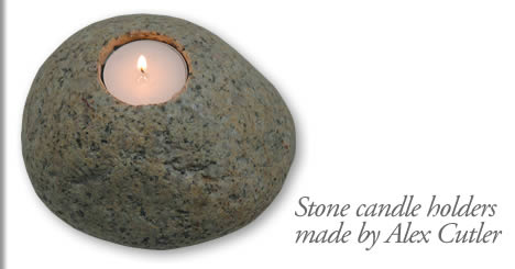 stone candle holders by alex cutler