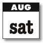 august - saturdays