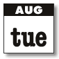 august - tuesdays