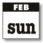 february - sundays