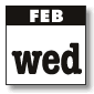 february - wednesdays