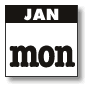 january - mondays