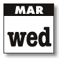 march mondays & wednesdays