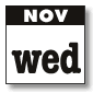 november - wednesdays